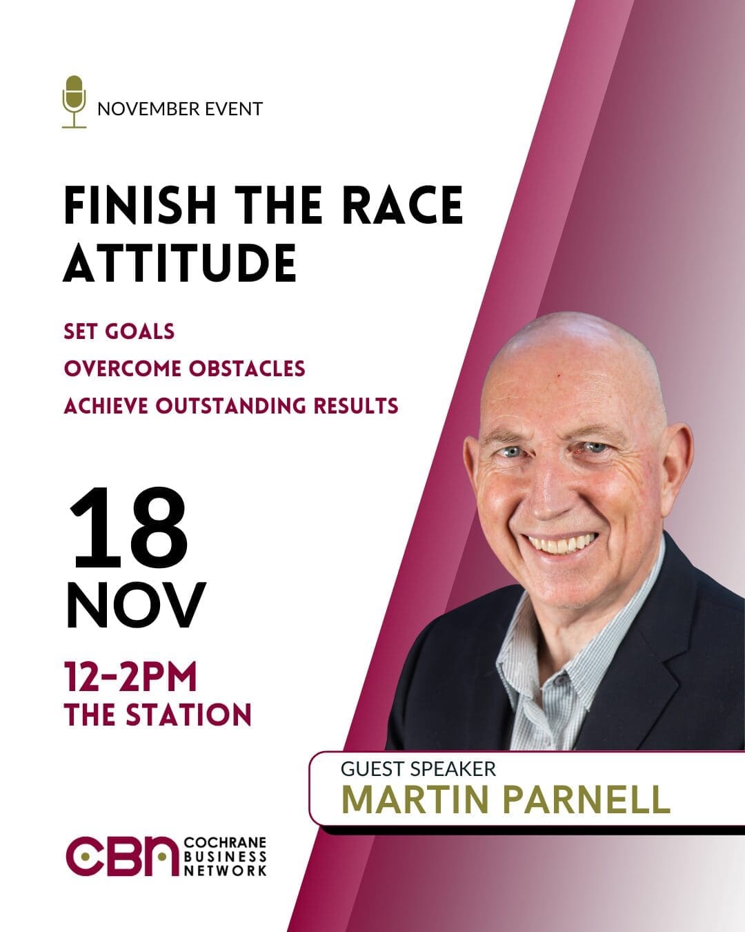 Cochrane Business Network: November session with Martin Parnell
