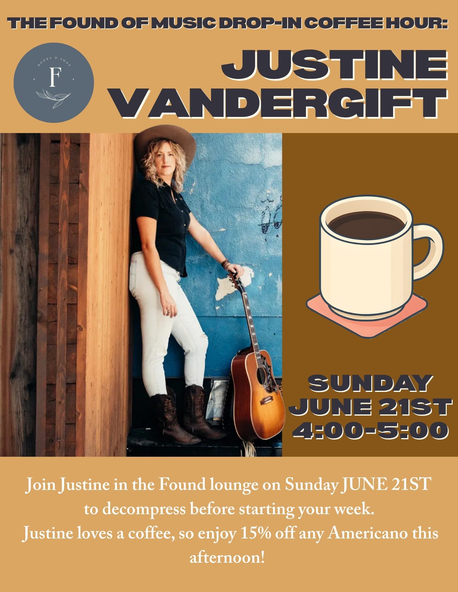 Justine Vandergrift : Found of Music Coffee Hour